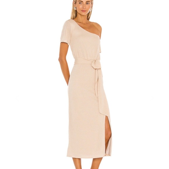 Lovers and Friends Eden Midi Dress in Natural Tan Small - Picture 2 of 9